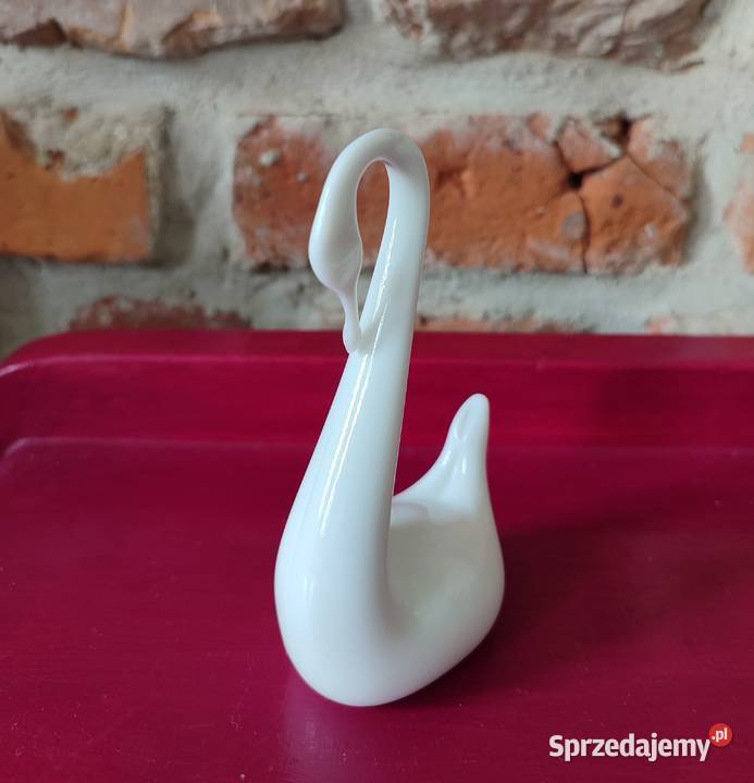 Porcelanowy łabędź figurka biały Gdańsk sprzedam