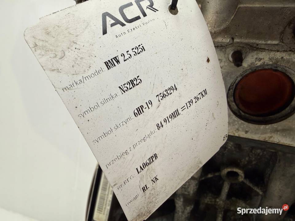 SILNIK BMW E90 E91 E92 E93 Z4 E85 E86 25 i sprzedam