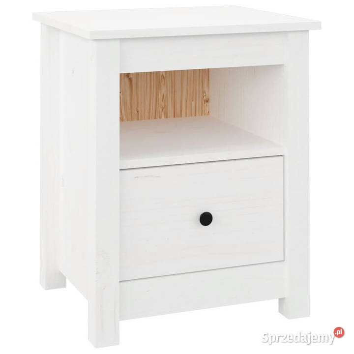 Szafka nocna biała 40x35x49 lite drewno sosnowe Warszawa