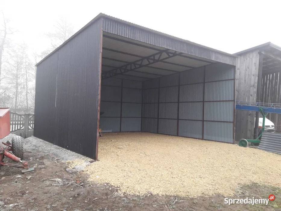 Garaż Blaszany Otwarty 5x5m Otwarta Wiata