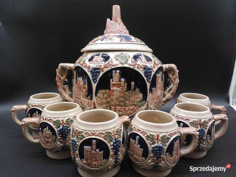 Zabytkowy niemiecki zestaw do ponczu grzańca Raszków sprzedam