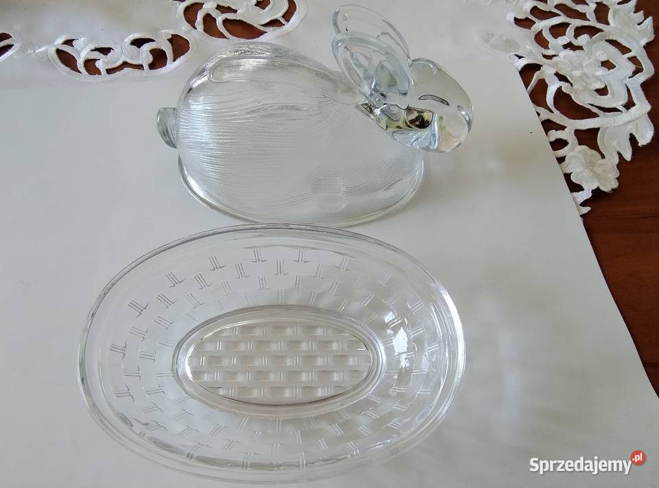 Szklany zając Figurki i rzeźby Żory