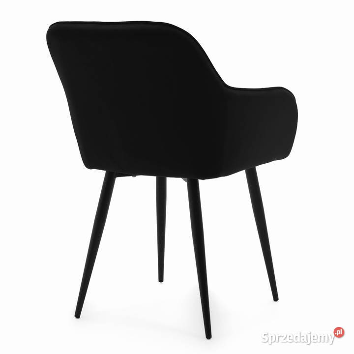 Czarne Krzesło Tapicerowane Lago Wysyłka 24H Tarchały Małe sprzedam