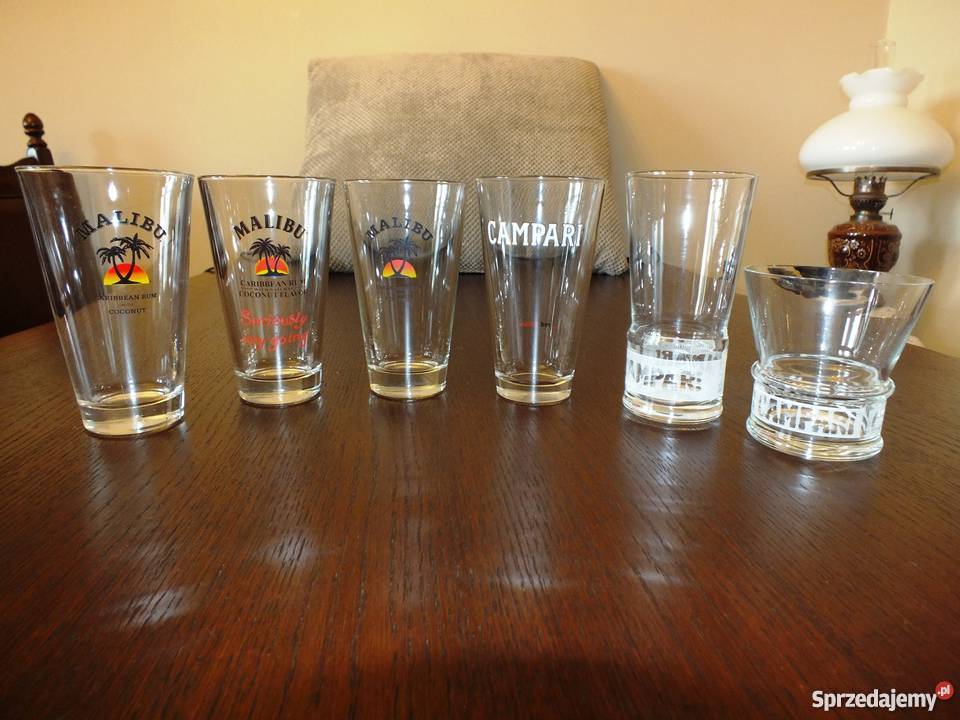 Szklanki do drinków Malibu i Campari Bydgoszcz sprzedam