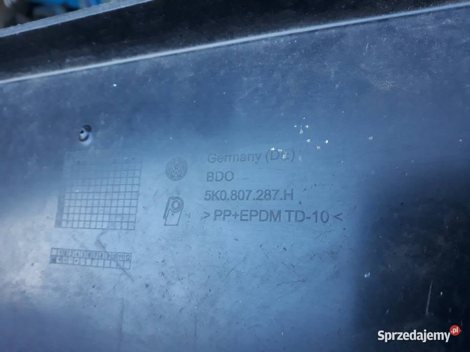 VW GOLF VI 6 RAMKA TABLICY REJESTRACYJNEJ Międzychód sprzedam