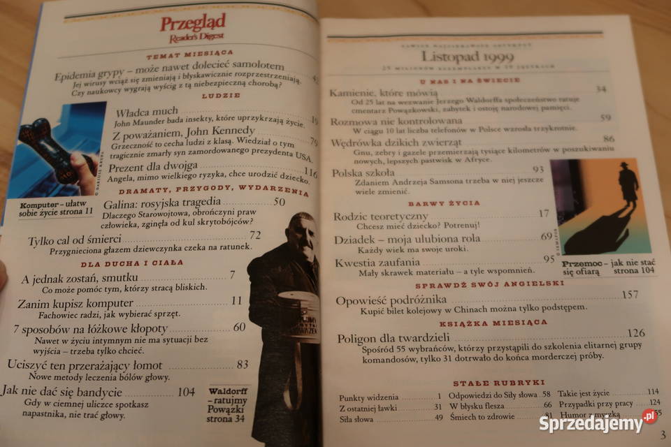 czasopismo Readers Digest PRZEGLĄD Listopad 1999 mazowieckie
