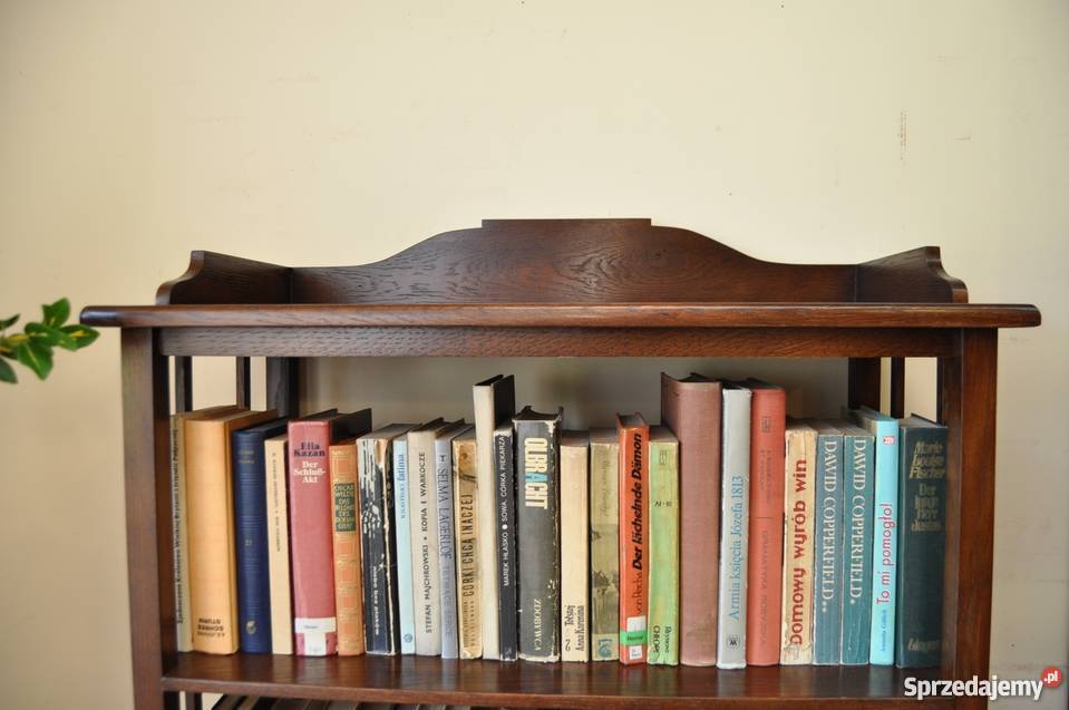 ETAŻERKA DĘBOWA SECESYJNA Nysa