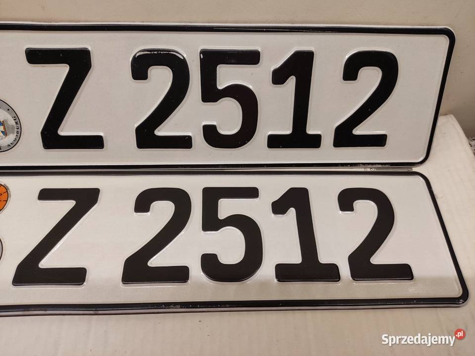 Tablica rejestracyjna Niemcy 2 sztuki AZ2512 Głuchołazy