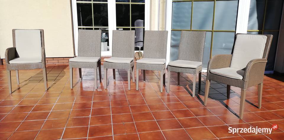 Krzesło fotel rattanowe komplet Lloyd Loom Garwolin