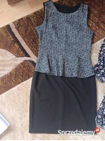 NOWA Czarno szara sukienka damska Spódnice i sukienki Hajnówka