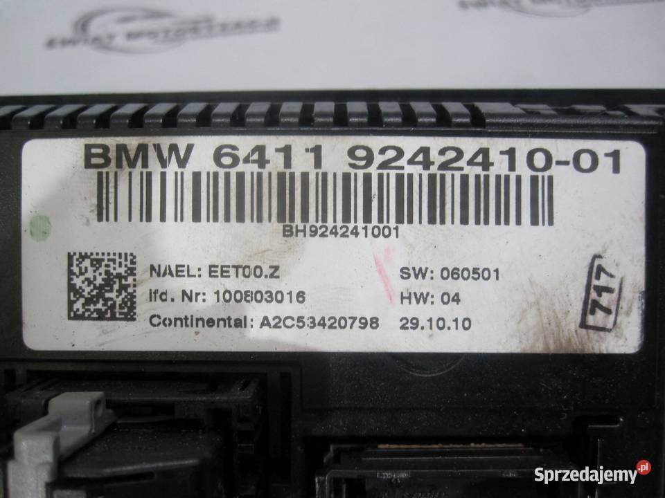 BMW E90 LIFT 10r panel klimatyzacji 9242410