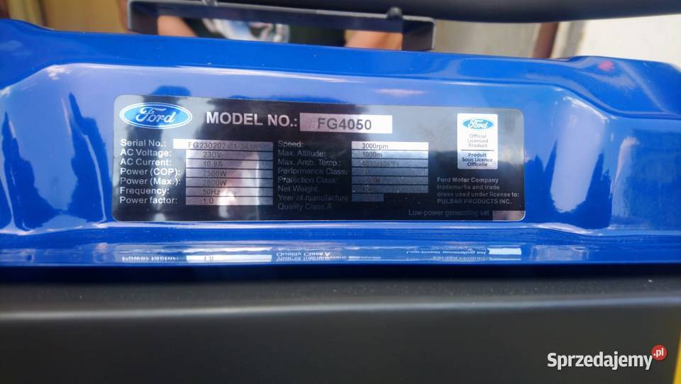 AGREGAT GENERATOR PRĄDOTWÓRCZY FORD FG4050 Wałbrzych