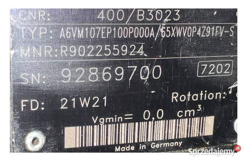 Rexroth A6VM107EP100P000A 65XWV0P4Z91FV S