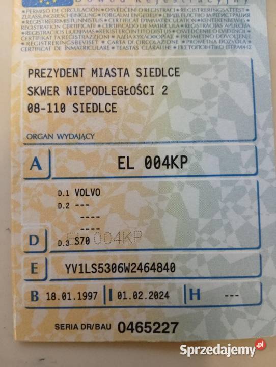 Volvo S70 T5 23 Turbo 239 Automat Siedlce