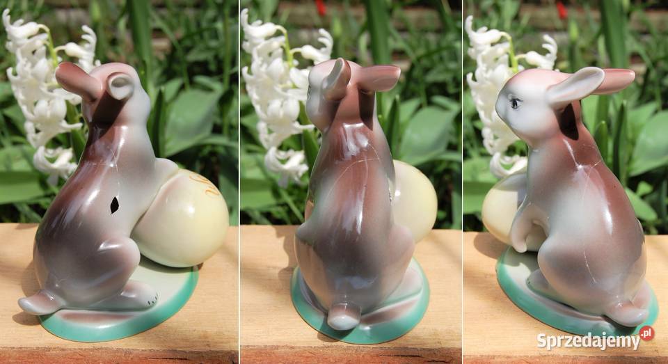 Zając Wesołego Alleluja figurka porcelana Porcelana i szkło Lublin