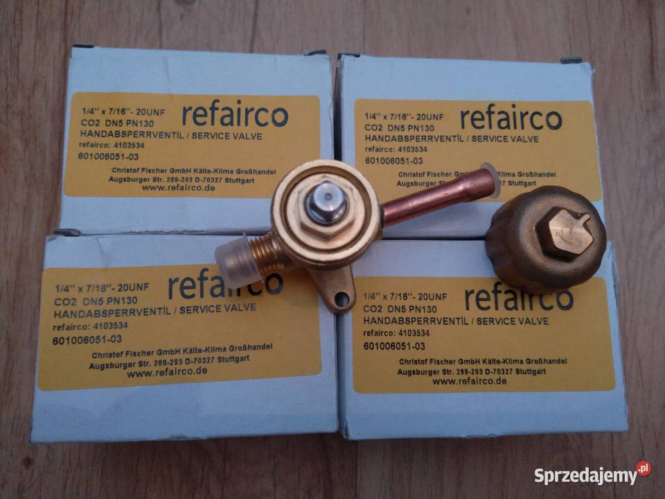 Zawór odcinający REFAIRCO 14 x 716 20UNF CO2 DN5