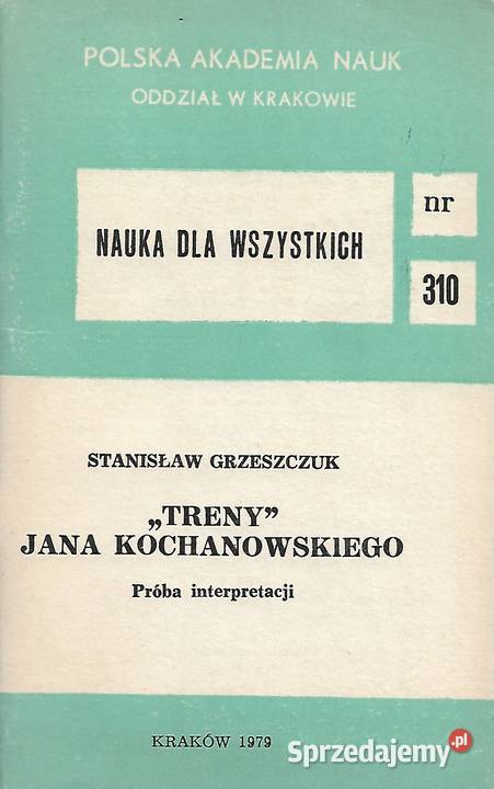 Treny J Kochanowskiego S Grzeszczuk lubelskie Puławy