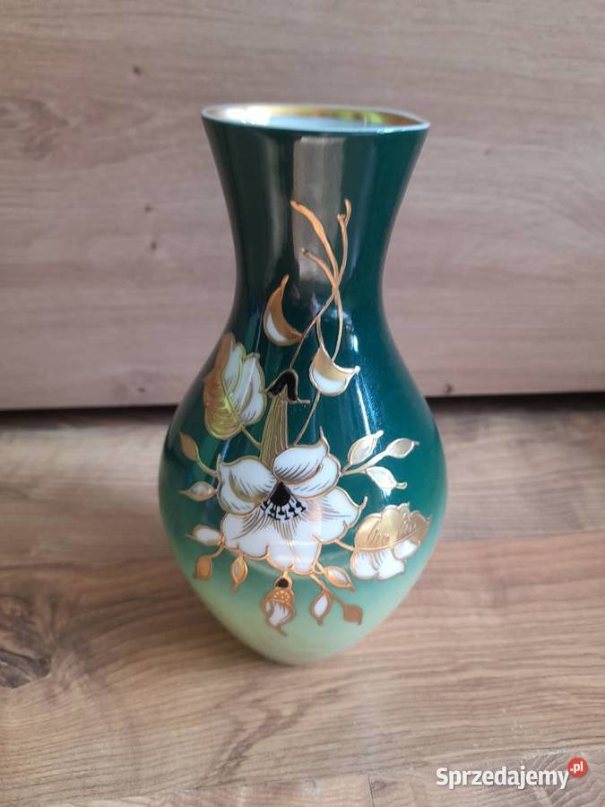 Wazon Wallendorfzłoty Relief Vintage Kostrzyn nad Odrą