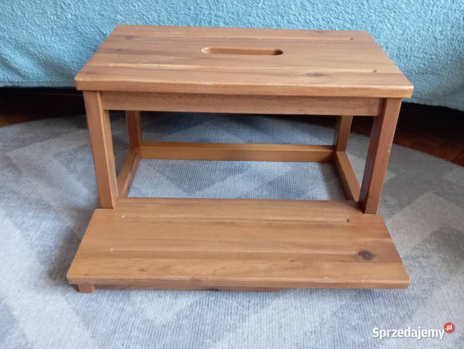 Drewniany SCHODEK Taboret ze schodkiem PODNÓŻEK