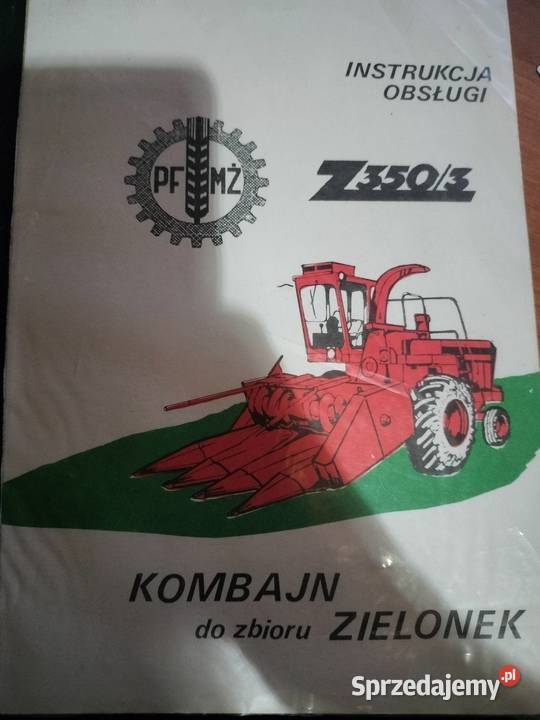 Instrukcja obsługi kombajnu do zielonek PFMŻ Antykwariat Tarnawka Pierwsza