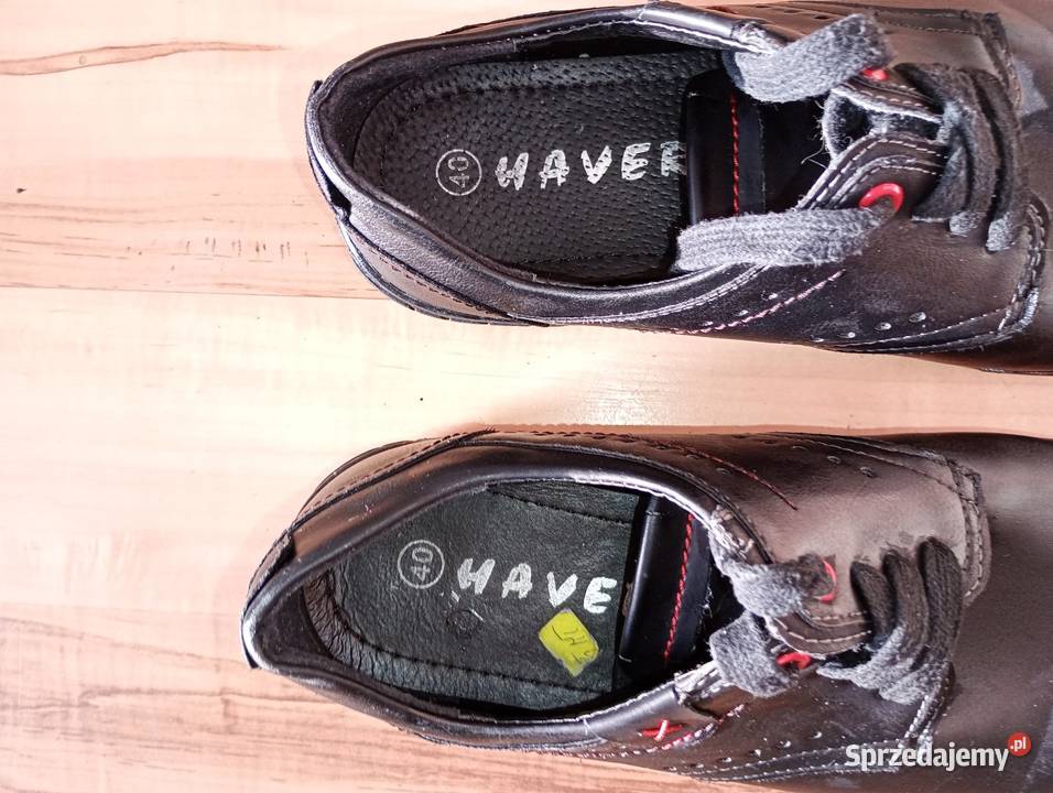 buty półbuty męskie 40 HAVER czarne zachodniopomorskie sprzedam