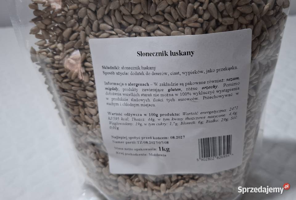 Słonecznik łuskany 1 Spożywczy Czeladź sprzedam
