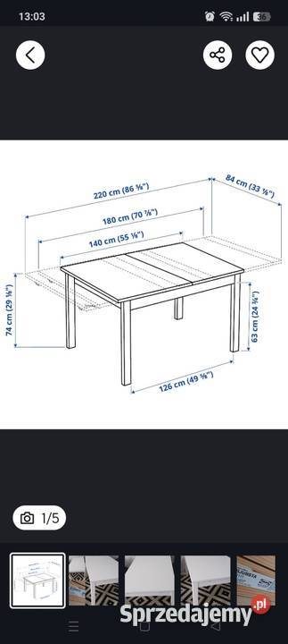 Stół składany Ikea Bjursta duzy 2 sztuki Stoły śląskie Katowice
