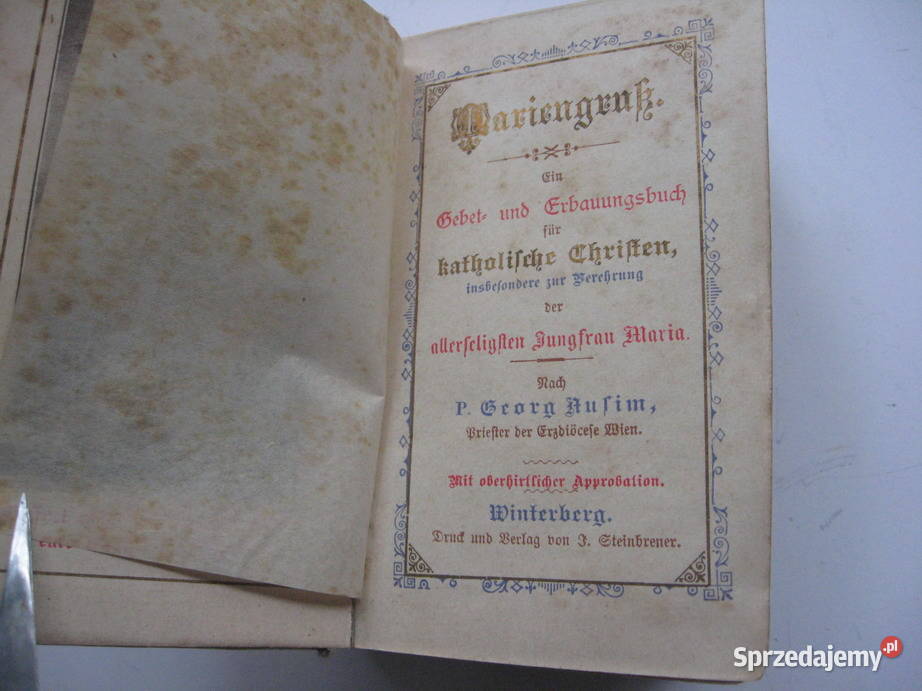 Modlitewnik XIX w oprawiony w kość Poznań