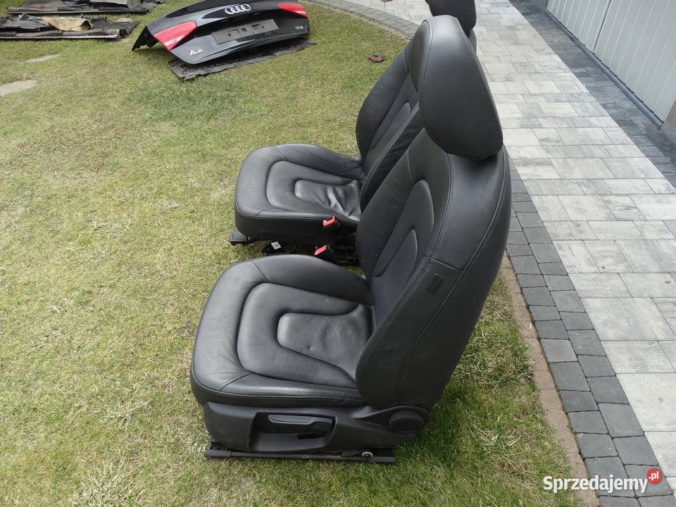 AUDI A4 B8 SEDAN 0815 FOTELE KANAPA CZARNA SKÓRA Łosieniec