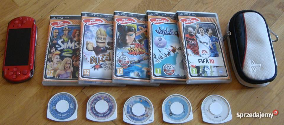 Odblokowane PSP 3000 6 gier etui polskie menu napisy Tychy sprzedam