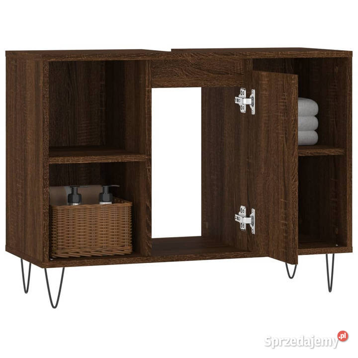 Szafka łazienkowa brązowy dąb 80x33x60 WM831635 Warszawa sprzedam