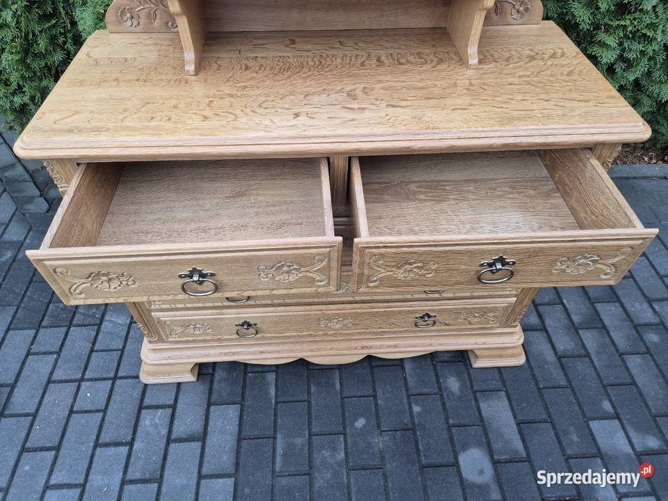 Drewniana toaletka z lustrem 120cm Rawa Mazowiecka