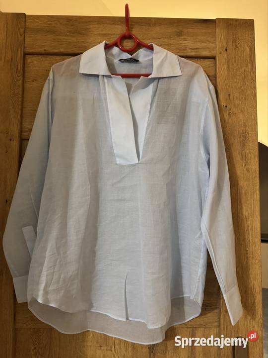 Bluzka damska XS błękitna Massimo Dutti bawełna Bez wzoru Częstochowa sprzedam
