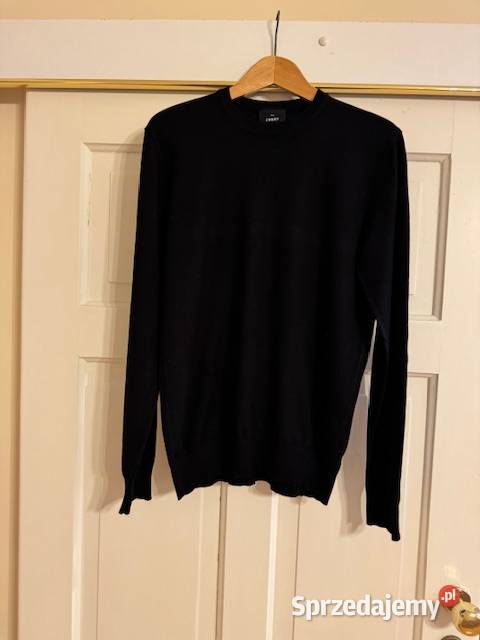 Sweter męski M Carry wełna czarny okrągły dekolt Odzież codzienna Częstochowa
