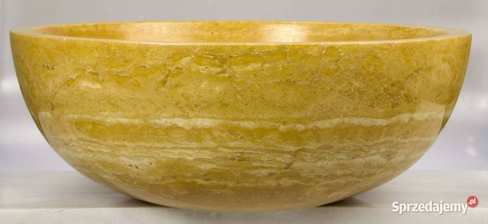 Umywalka trawertynowa Golden Sienna Oval Warszawa