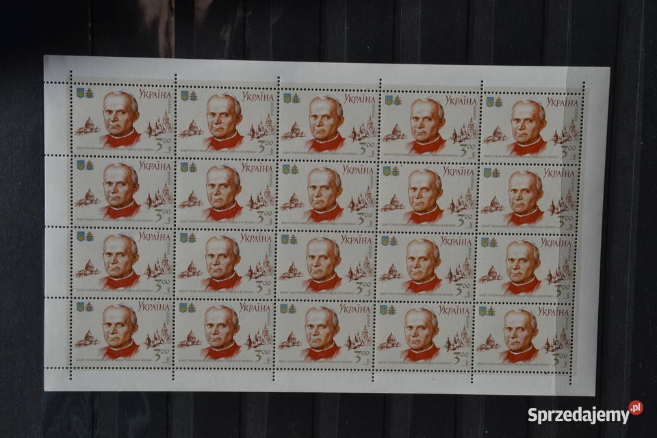 Znaczki Papież Jan Paweł II Ukraina Ks Sobótka