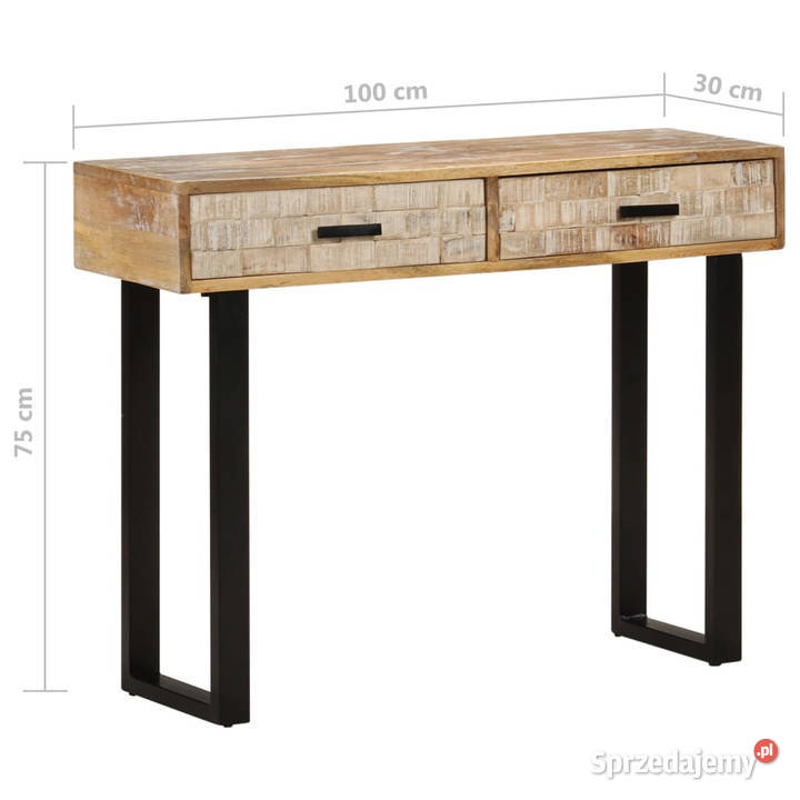 Stolik konsolowy 100x30x75 lite drewno mango Stoły mazowieckie Warszawa