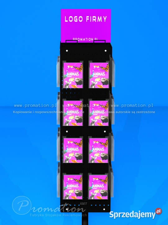 Obrotowy stojak Premium 32 kieszenie A6 czarna Biuro Kraków