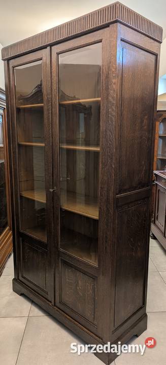 Dębowa bibliotekawitryna secesyjnasklep Dąbrowa Dąbrowa Górnicza sprzedam