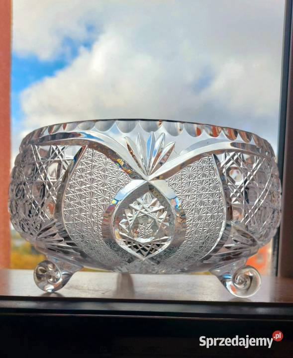 Piękna misa kryształowa PRL