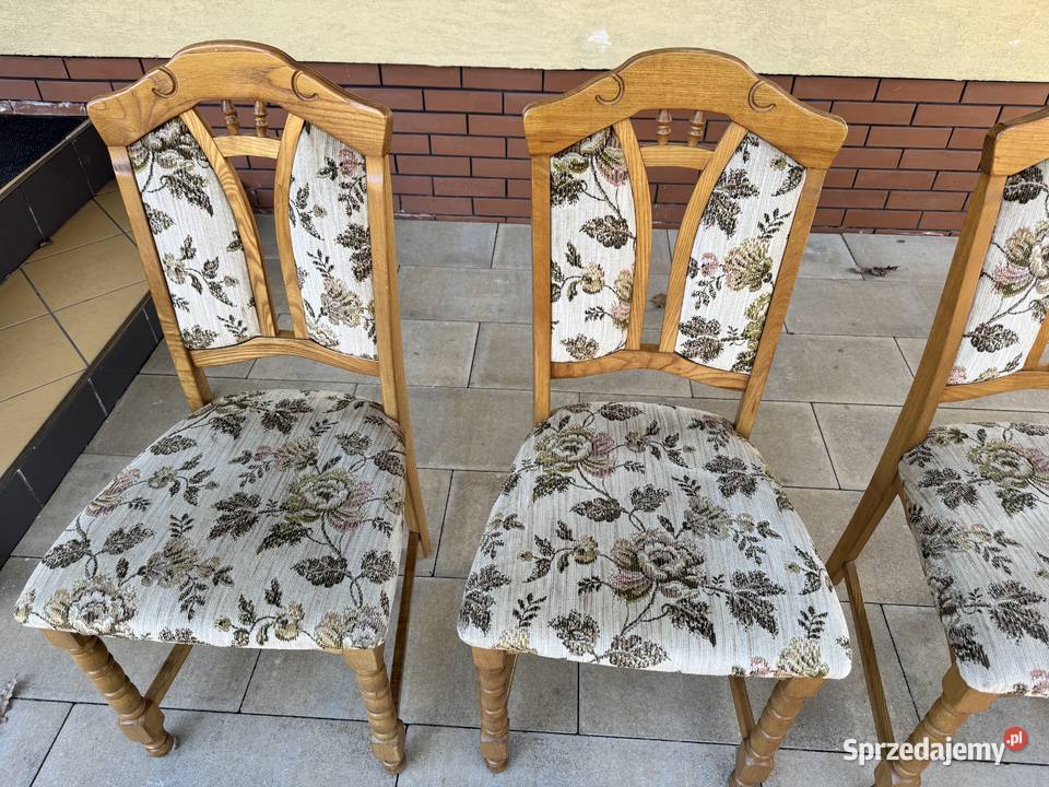 Krzesło dębowe tapicerowane stylowe krzesła do Garwolin