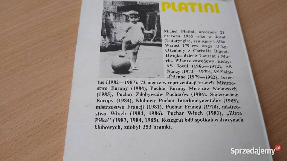 Moje życie mecz Michel Platini sprzedam
