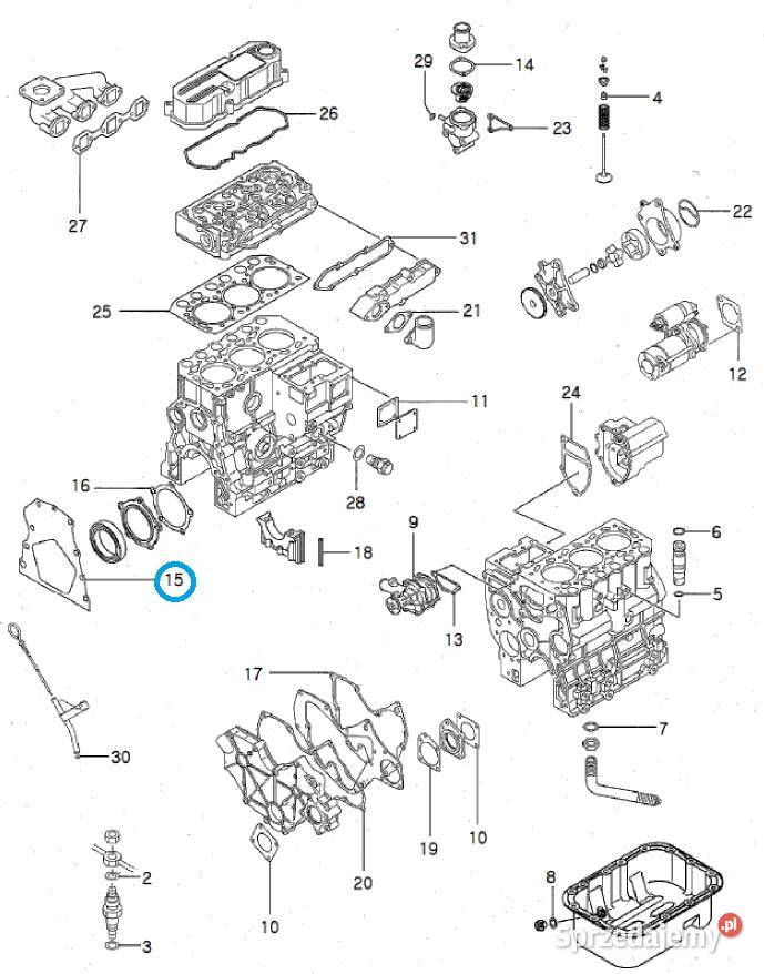 Uszczelka bloku silnika LS XJ25 LS J23HST LS