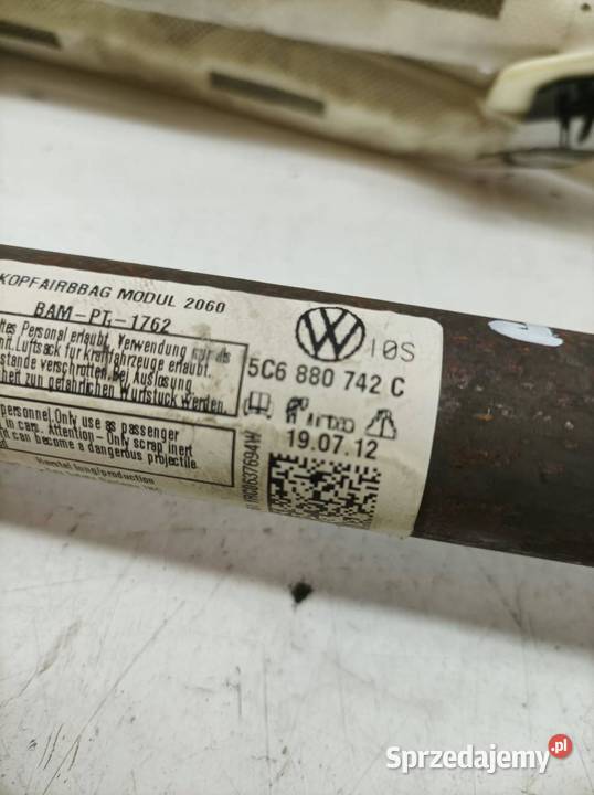 KURTYNA POWIETRZNA AIRBAG PRAWA 5C 5C6880742C VW Wyposażenie wnętrza świętokrzyskie