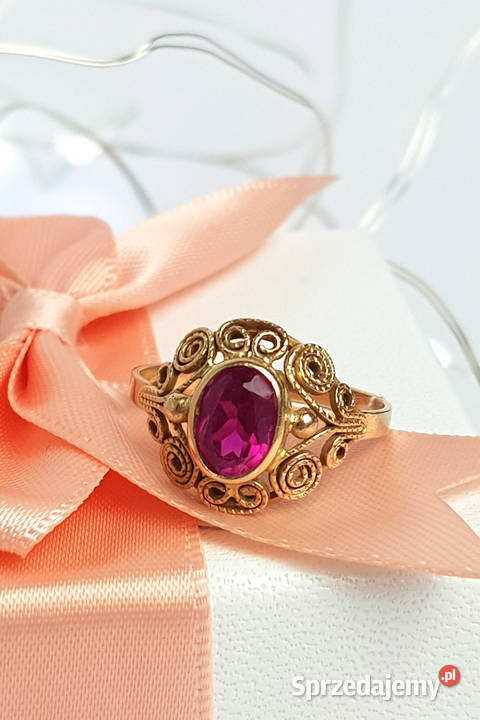 Piękny złoty pierścionek używany złoto 583 Biżuteria dla Pań Częstochowa