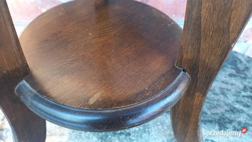 Kwietnik dębowy drewniany okrągły Stojak na Gawroniec