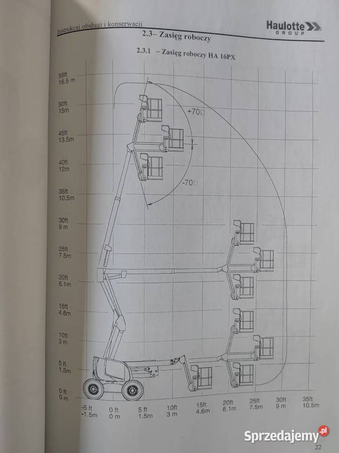 Podnośnik samojezdny koszowy Haulotte H16 TPX