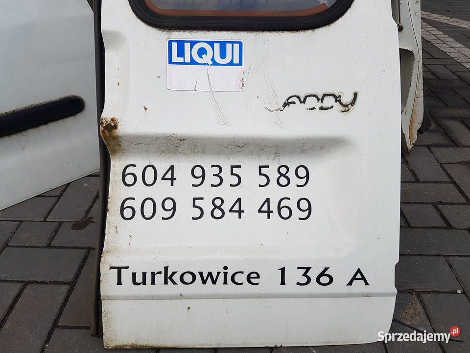 VW CADDY SEAT INCA 1997 1998 DRZWI TYLNE PRAWE Rok produkcji 1999 Turkowice sprzedam