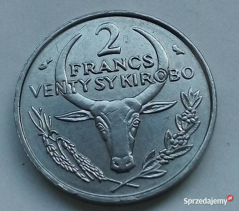 MADAGASKAR2 FRANCS1965 rRZADKOŚC Numizmatyka