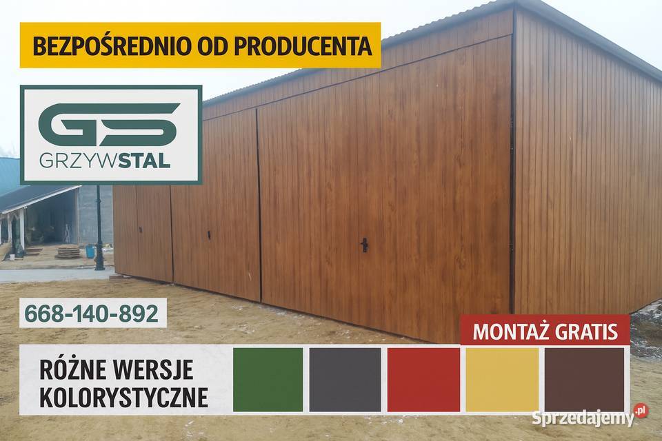 DREWNOPODOBNY Garaż Blaszany Jednospadowy Wiata Bytów
